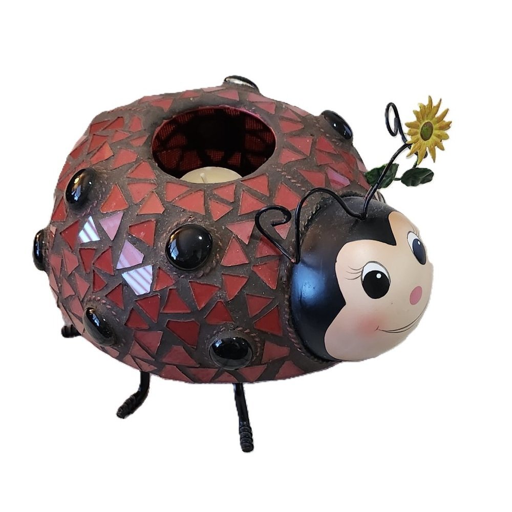 Home Interior Mosaic Ladybug Votive Candle Holder - Picture 6 of 16